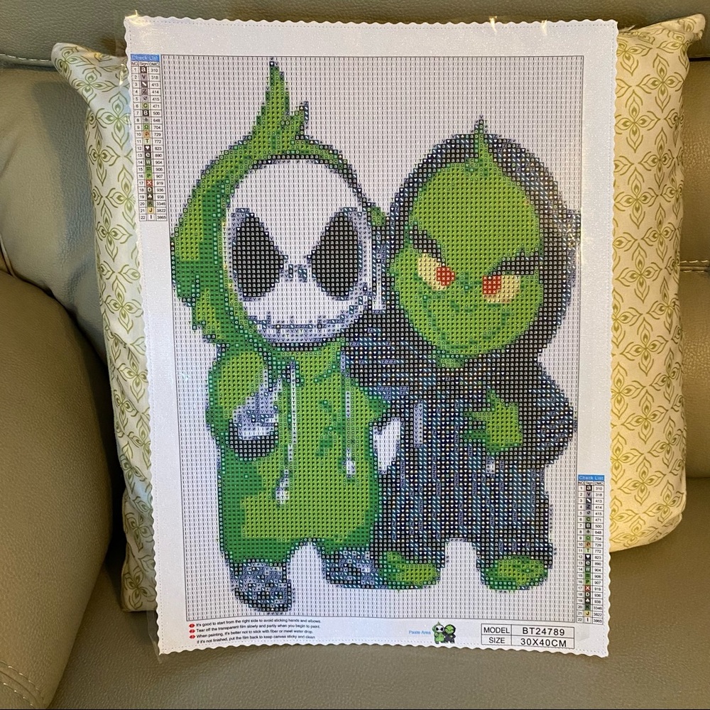 Grinch & Jack DIY 5D Full Round Diamond Painting